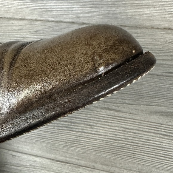 Justin Western Cowboy Roper Boots Women Size 7.5D Vintage USA Brown Leather - Picture 8 of 9